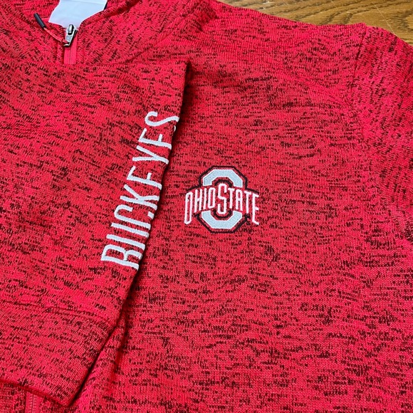 CHAMPION Ohio State Buckeyes Mens Jacket‎ 2XL Red Full Zip College Football - Picture 13 of 13